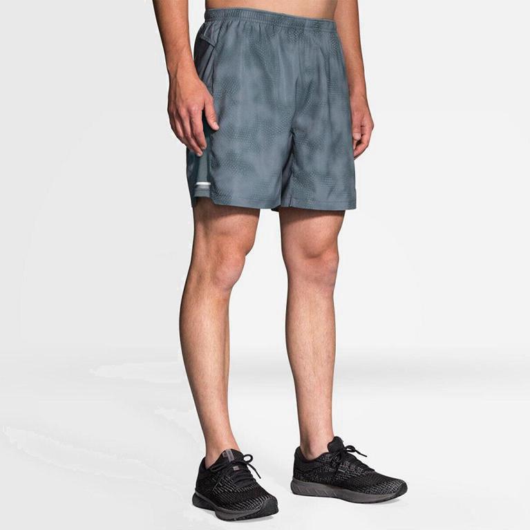 Brooks Sherpa 7 2-In-1 Israel - Men's Running Shorts - Grey (43150-NFUM)